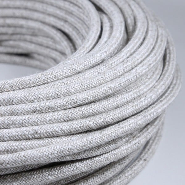 cable electrique couleur fil textile vintage tissu chanvre rond lampe luminaire coloré