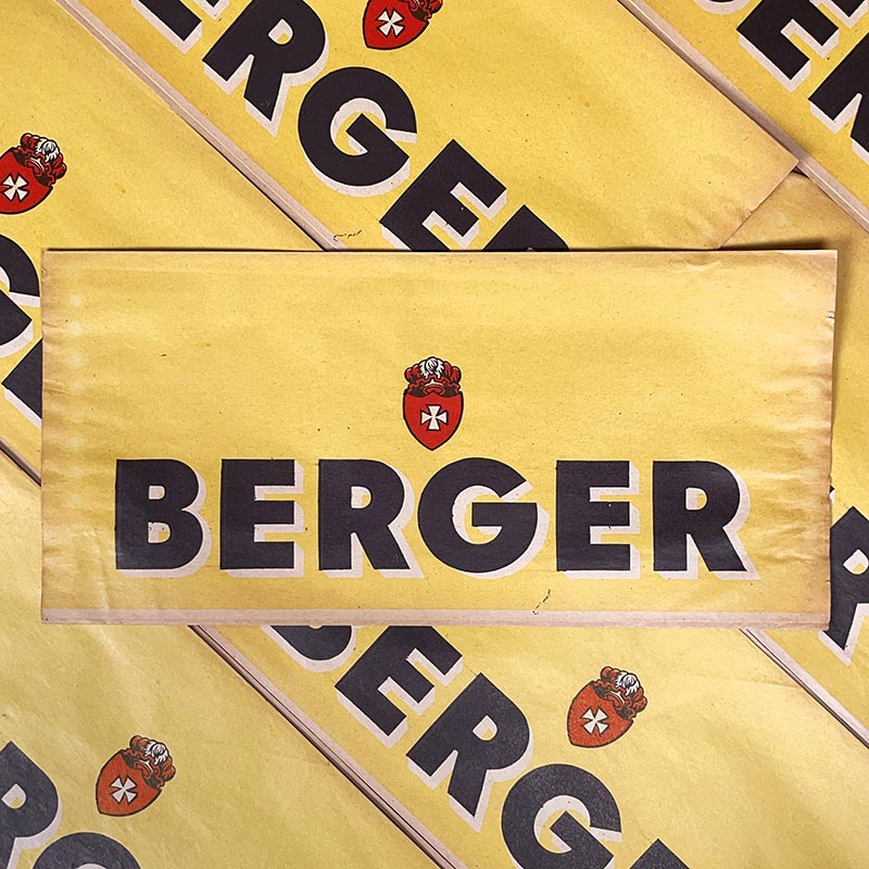 chapeau calot publicitaire en papier berger bar restaurant épicerie 1950 1960 tour de france enfant