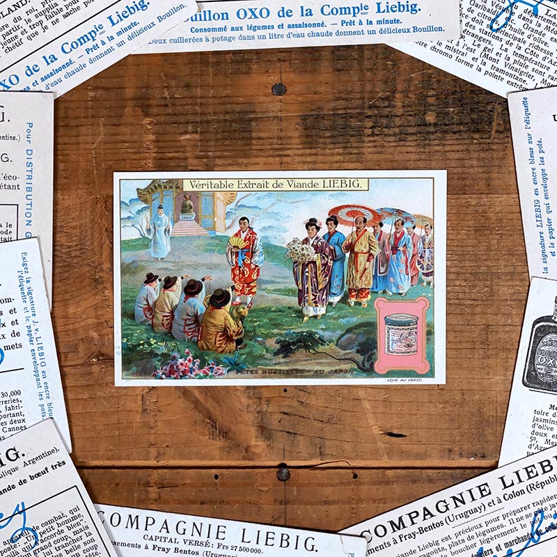 image chromo ancienne illustration vintage liebig extrait 1900 1890 1910 collection l'Enfance d'Italiens Célèbres