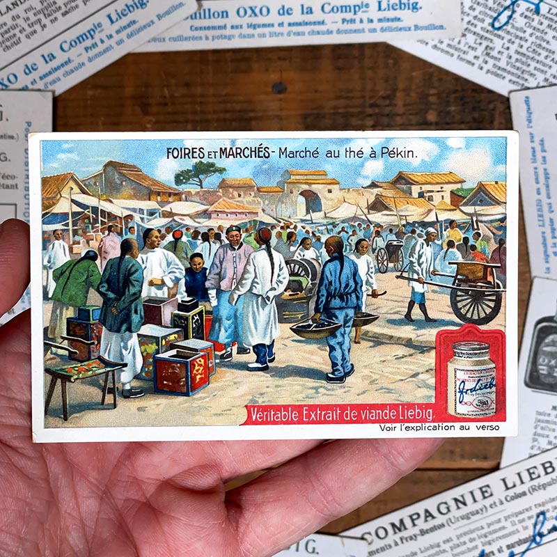 image chromo ancienne illustration vintage liebig extrait 1900 1890 1910 collection Foires et Marchés