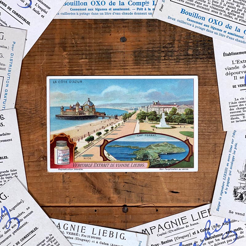 image chromo ancienne illustration vintage liebig extrait 1900 1890 1910 collection La Côte d'Azur
