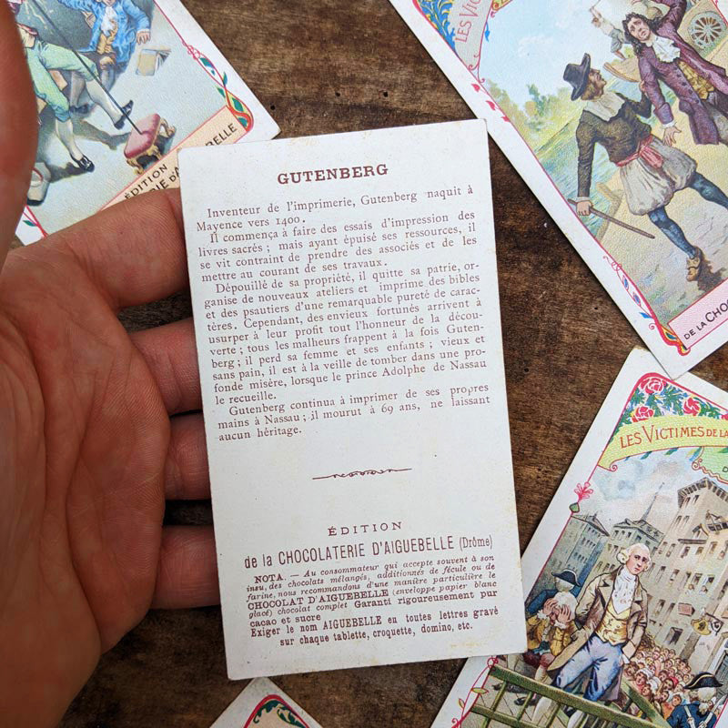 Chromo "Science" Chocolats d'Aiguebelle 1900