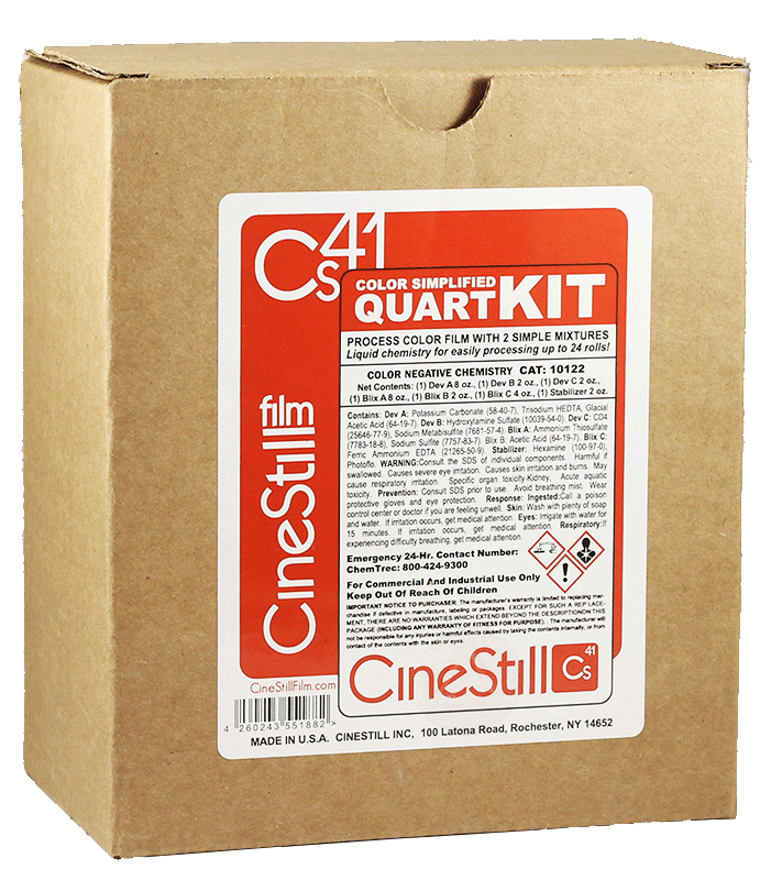 cinestill c41 négatif cs41 kit liquide color simplified développement couleur 24 films