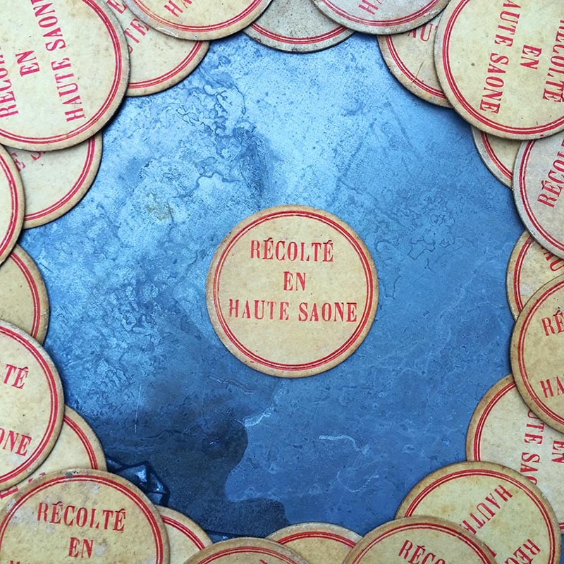 couvercle pot miel ancien vintage carton récolté en haute saone apiculteur 1950
