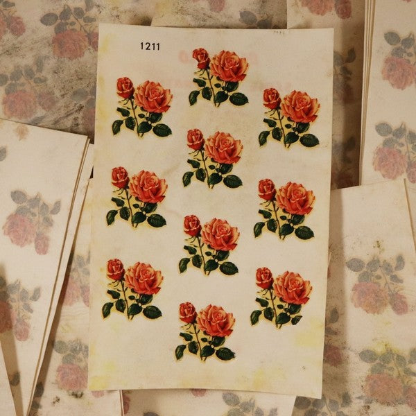 Decal 10 Mini Roses No. 4