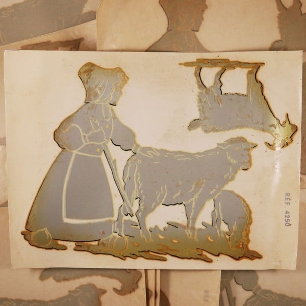 Shepherdess & Sheep Decal #19