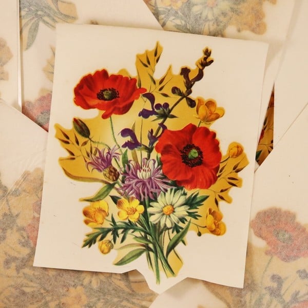 Rose & Purple Bouquet Decal N°2