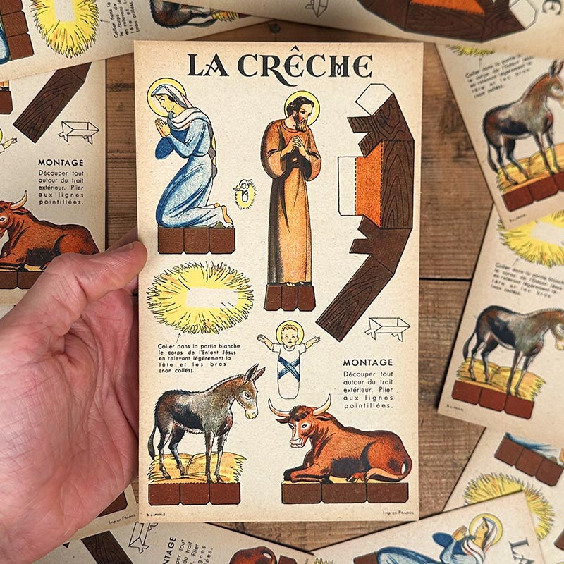 Découpage Personnage Crêche 1950