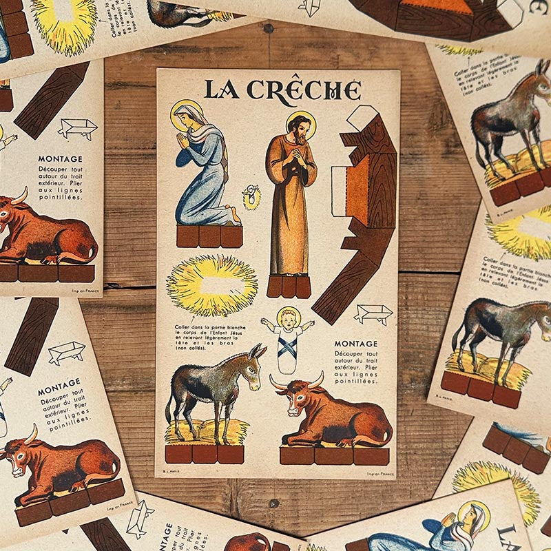 Découpage Personnage Crêche 1950