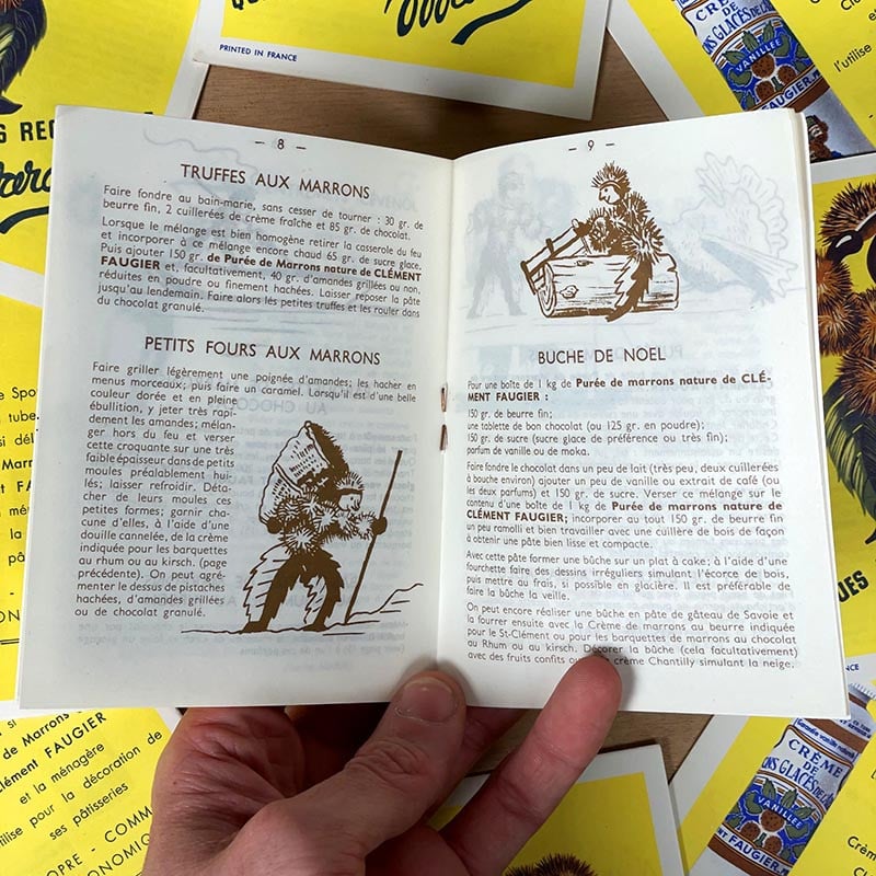 dépliant livret publicitaire crème de marrons clément faugier 1960 recettes ardèche