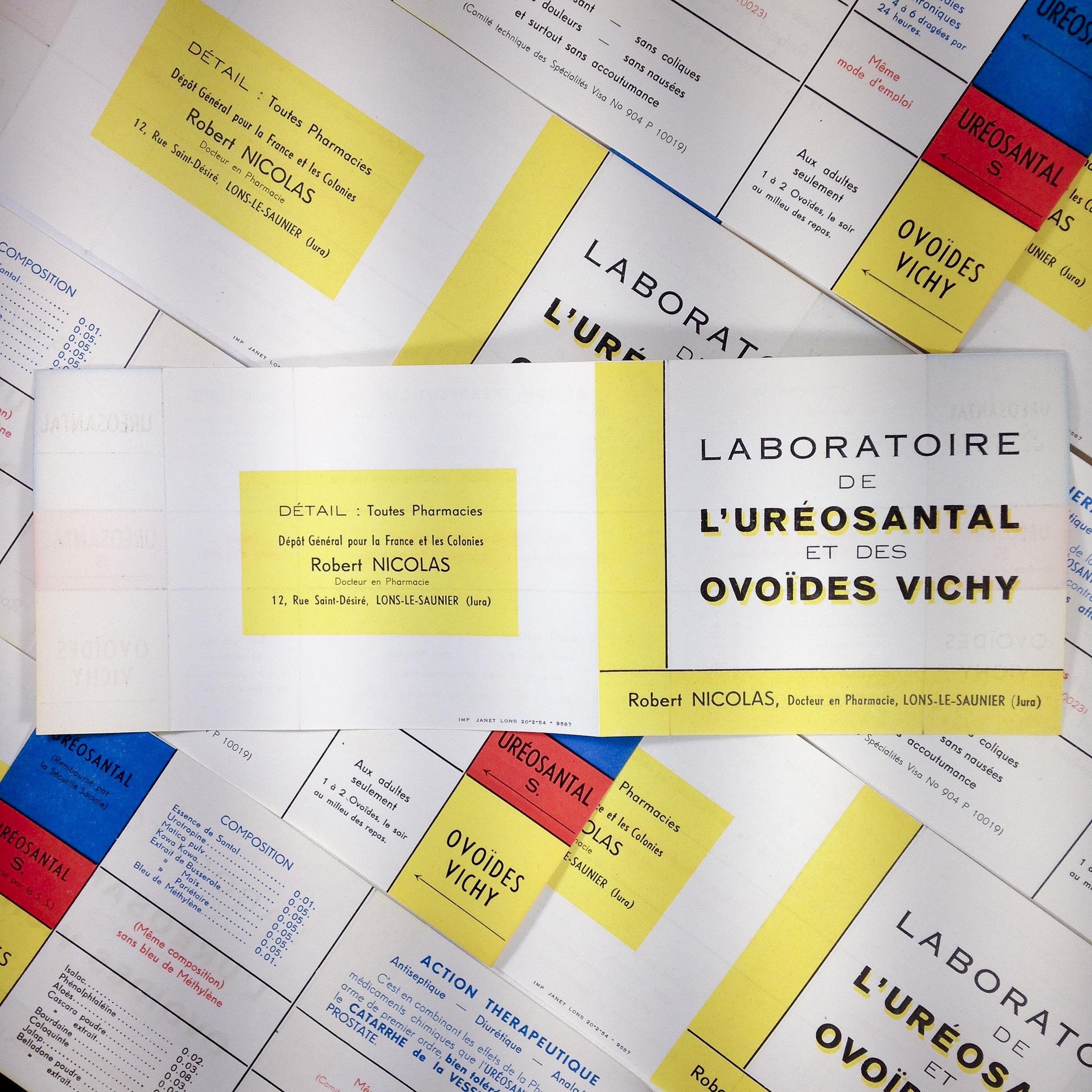 Uréosantal Laboratory Pharmaceutical Leaflet 1940
