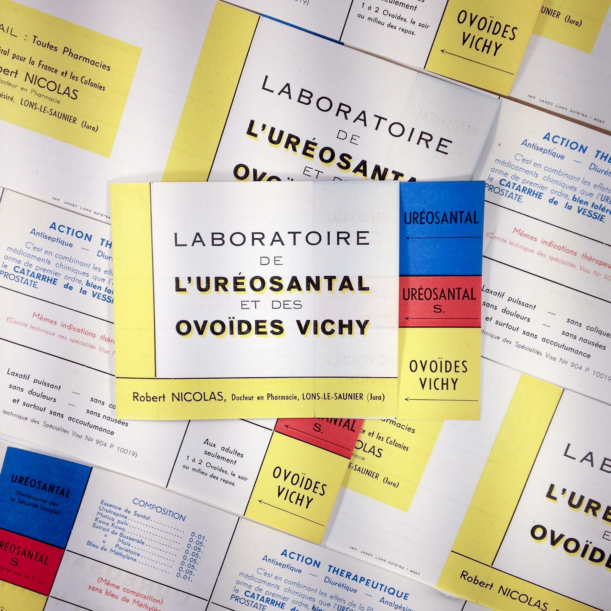 Uréosantal Laboratory Pharmaceutical Leaflet 1940