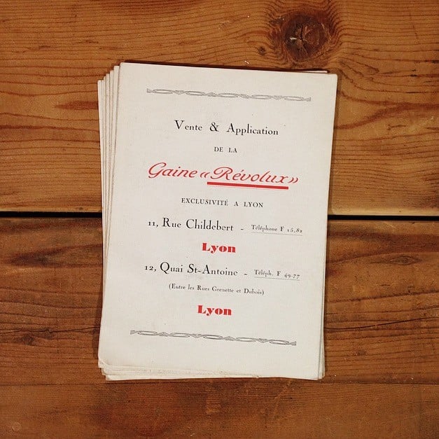 dépliant publicitaire révolux gaines modernes mercerie ancienne vintage 1950 papier