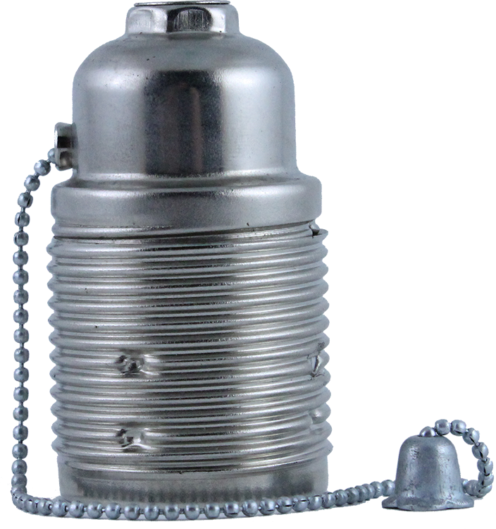 douille avec interrupteur nickel E27 vintage
