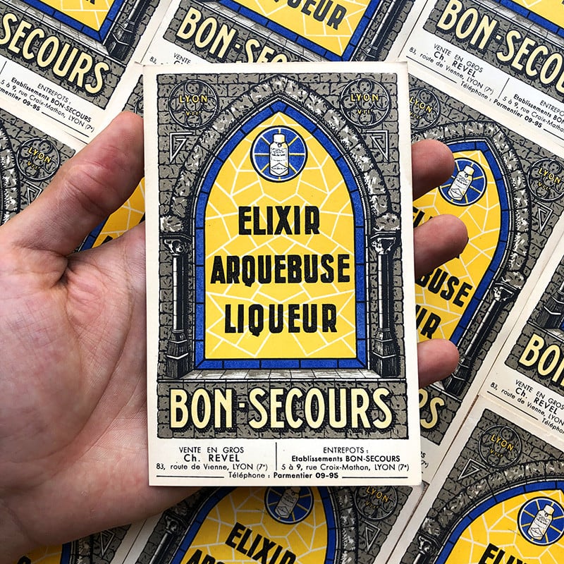 Elixir Arquebuse Liqueur Bon Secours 1930