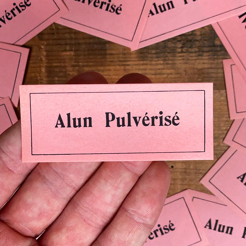 petite étiquette ancienne pharmacie hinglais reims epernay marne 1900 1920 alun pulvérisé
