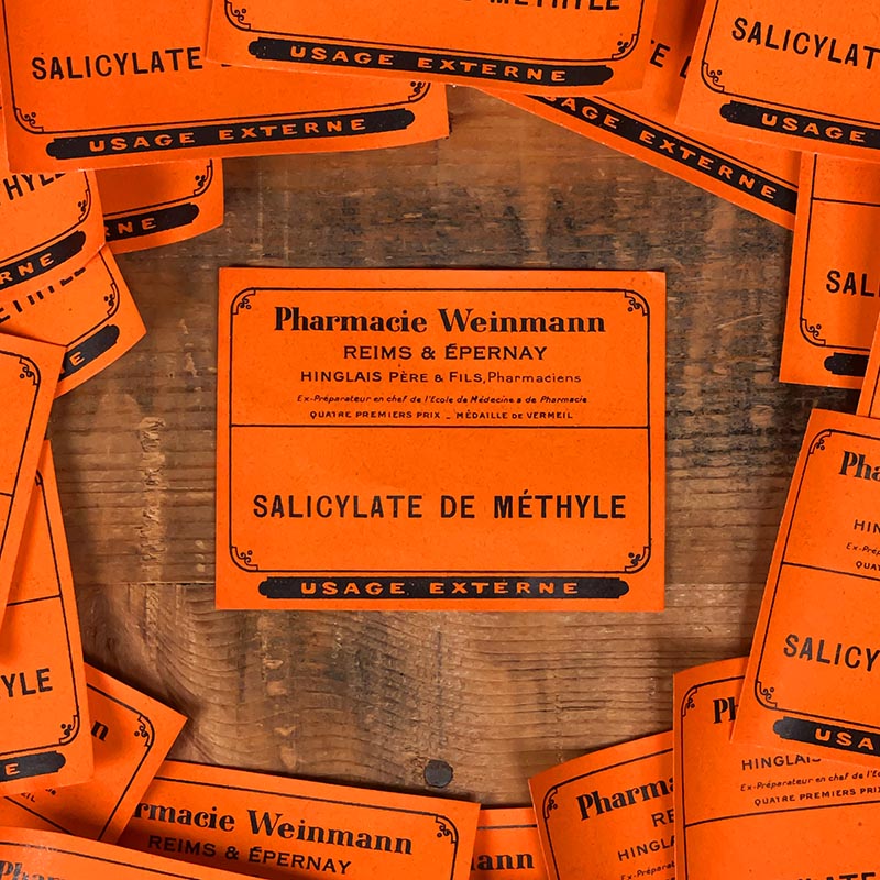 petite étiquette ancienne pharmacie hinglais reims epernay marne 1930 1920 Éther de Pétrole