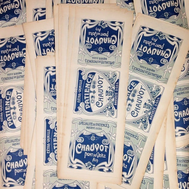 Chauvot Biscuits couvre boite papier 1930 imprimerie imprimeur