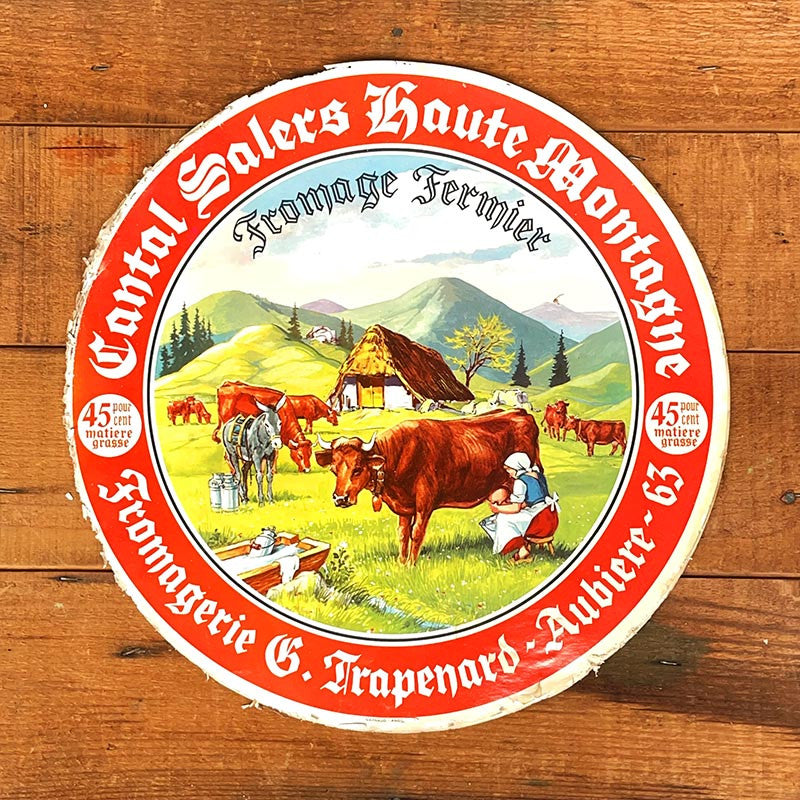 étiquette fromage ancien vintage papier fromagerie 1960 cantal salers auvergne grande