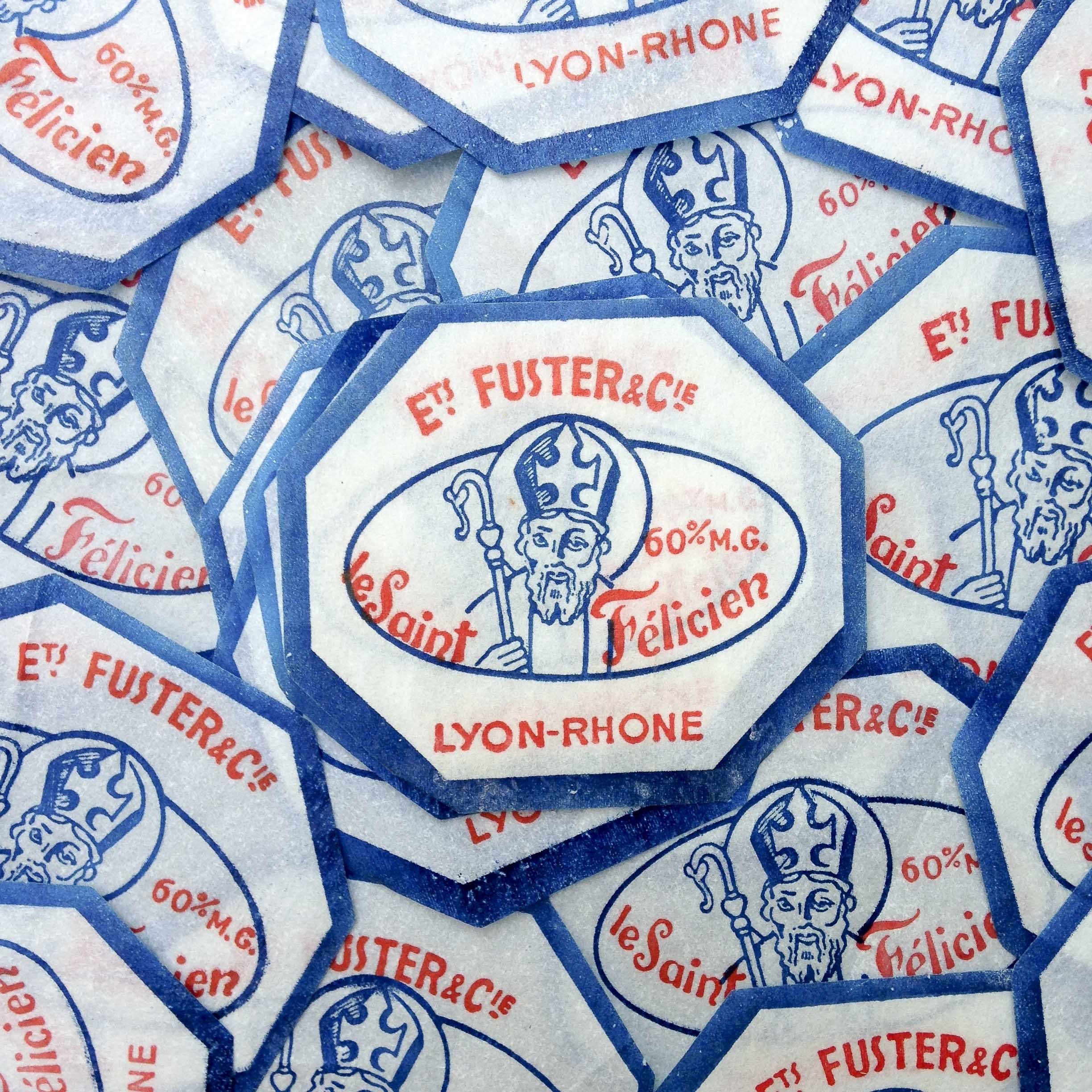 étiquette fromage st félicien ancien vintage papier fromagerie 1960