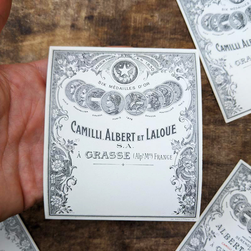 étiquette parfum parfumerie papier ancien vintage collection fragrance stock brocante 1920