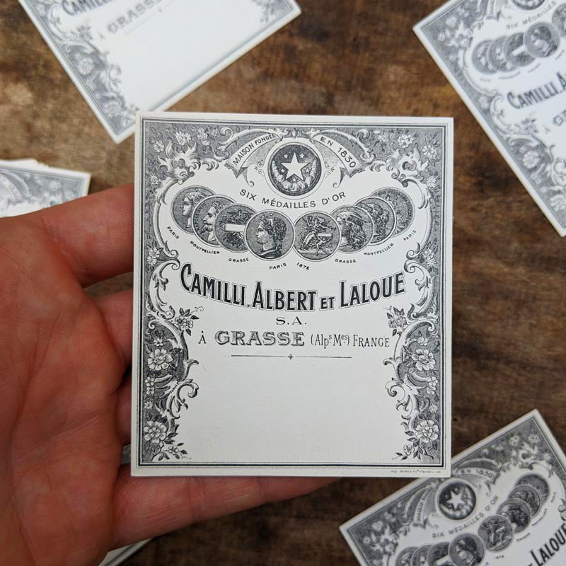 Etiquette de Parfum "Camilli Albert & Laloue" 1920