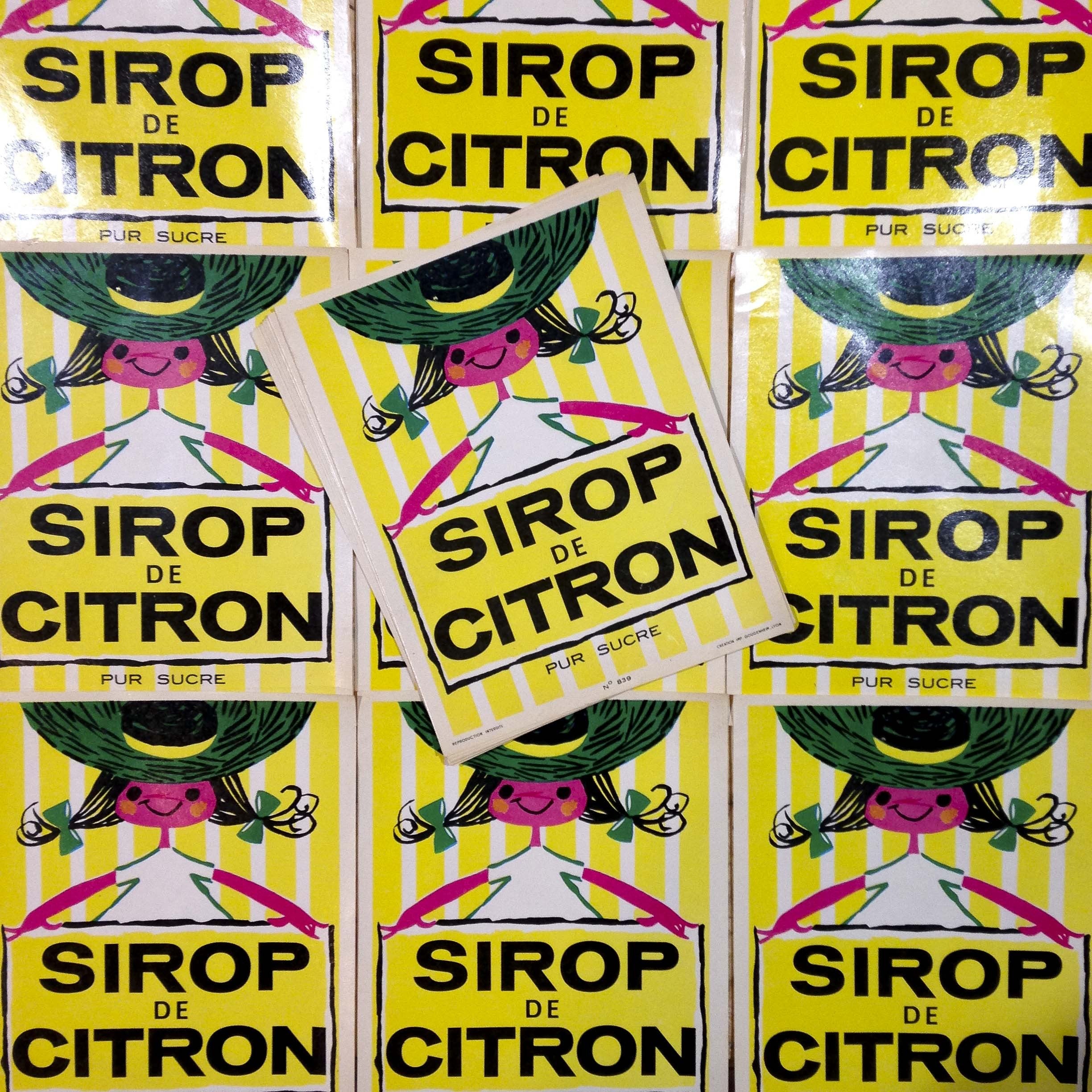sirop citron étiquette