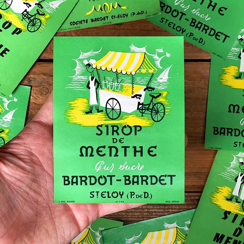 1960 Peppermint Syrup Label