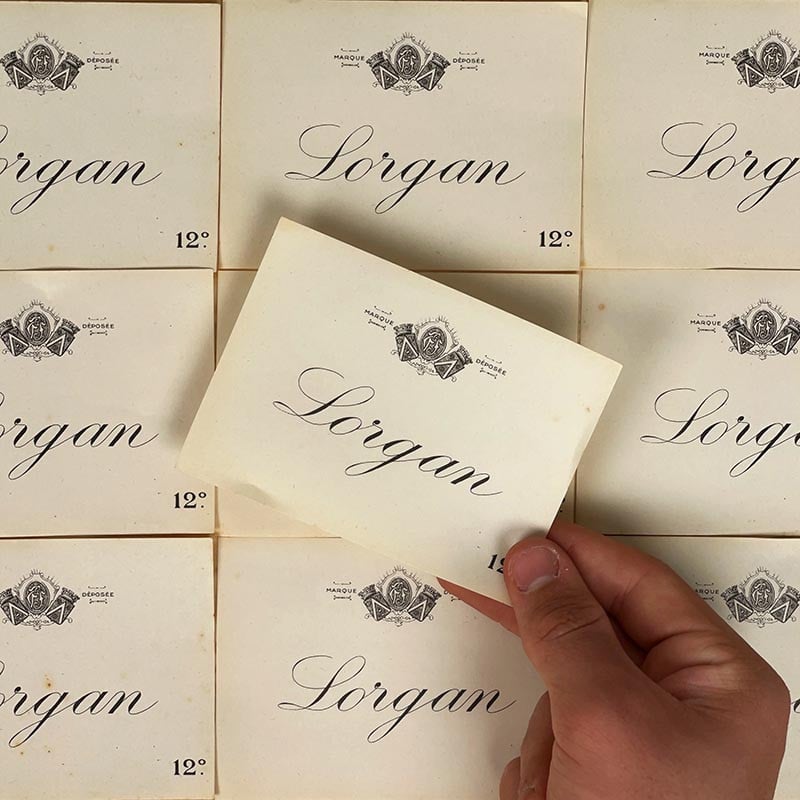 étiquette de vin ancienne lorgan anve vignoble 1930 1920 vintage