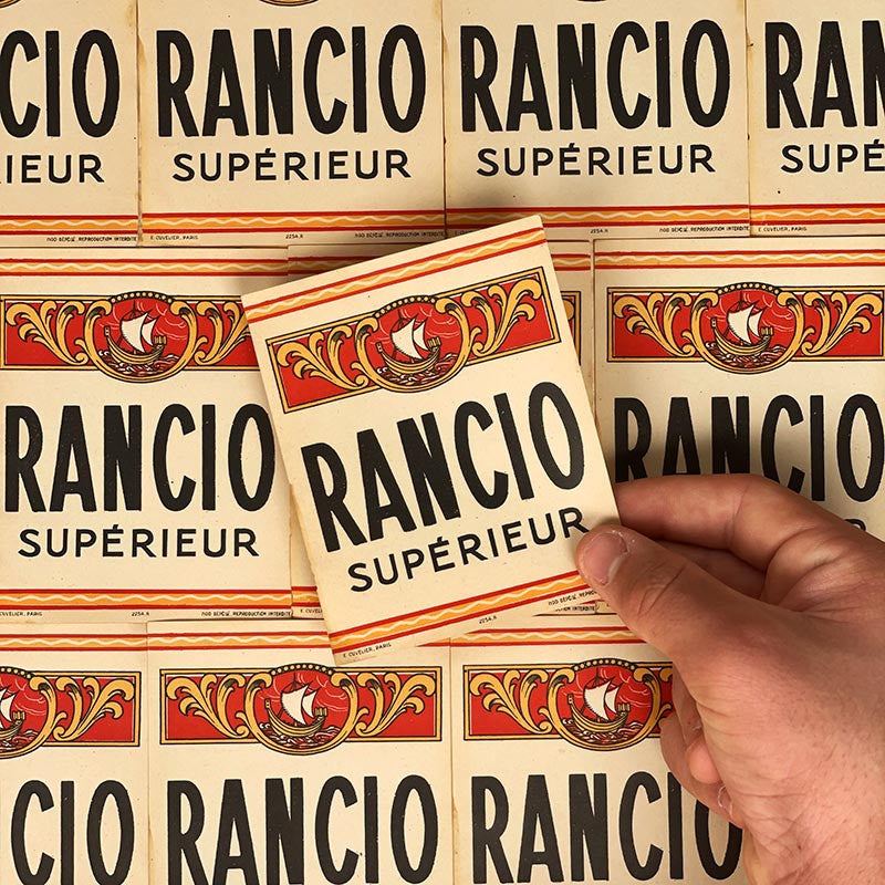 étiquette de vin ancienne rancio supérieur récolte illustration vignoble 1900 1910 1920 vintage
