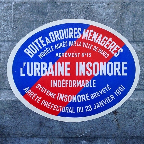 grande étiquette de lessiveuse imprimeur imprimerie 1960 urbaine insonore