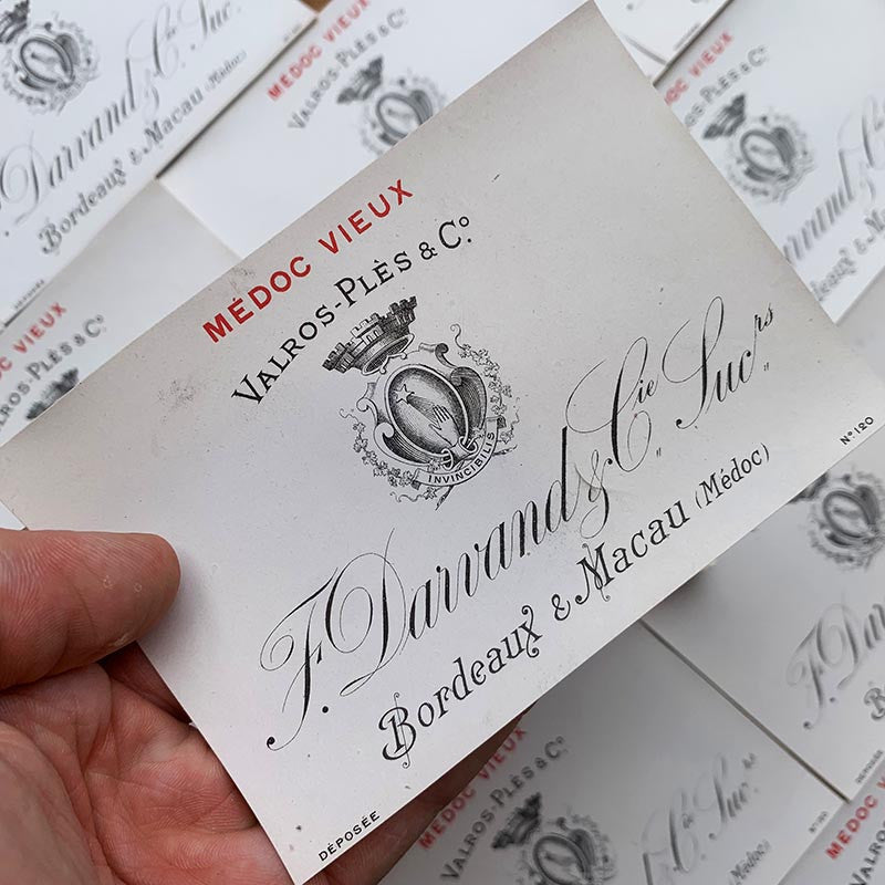 Étiquette Vin Médoc Vieux 1930