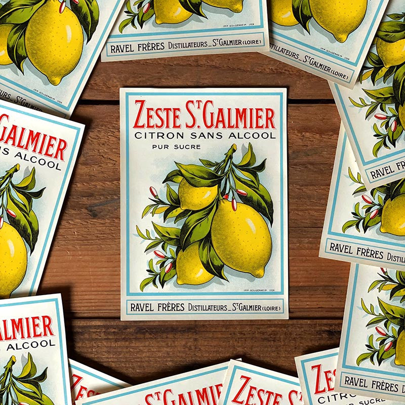 étiquette zeste st galmier saint citron ravel ancien ancienne 1920 1930 vintage
