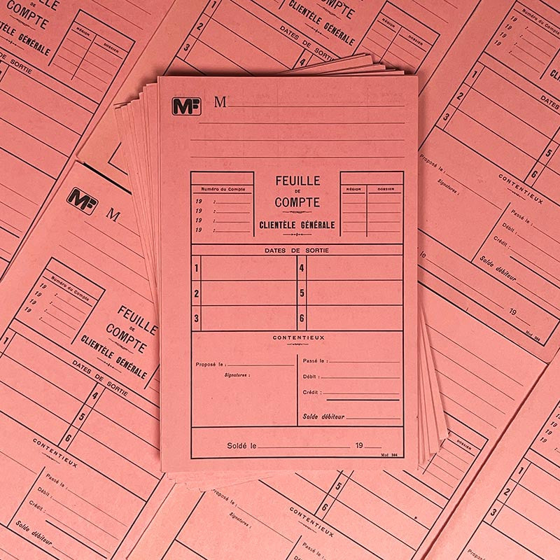 feuille de compte de clientèle générale manufrance 1970 1980 saint étienne st étienne