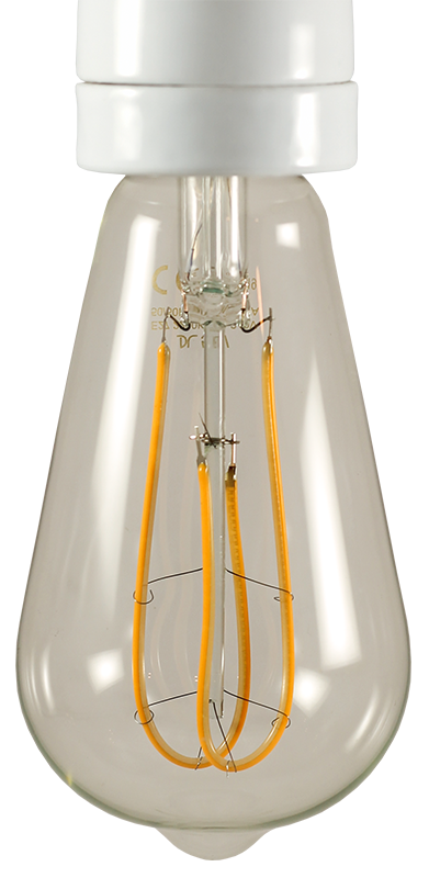 ampoule led e27 électricité quincaillerie lampe double loop 5w 2200 kelvin 280 lumen