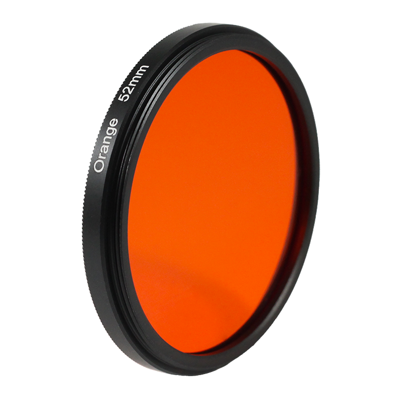 Filtre orange noir et blanc 49mm 52mm 55mm  objectif optique photo