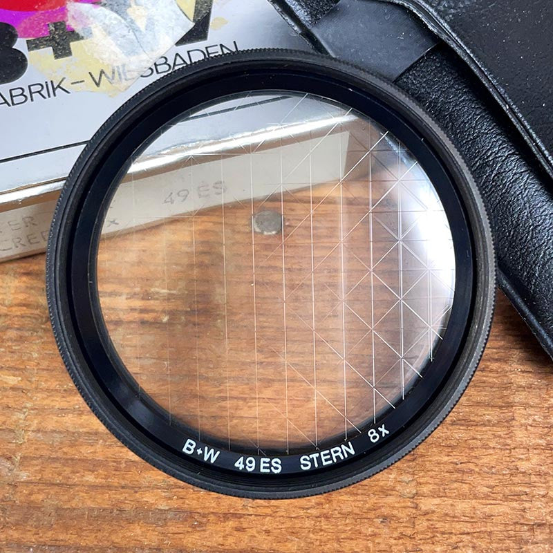 filtre photo créatif ancien b+w bw vintage 1970 1980 sterngitter 8 trait éclat lumineux 49mm