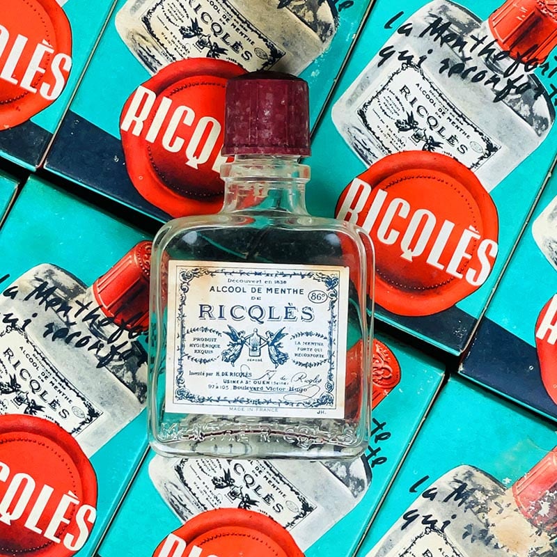 Flacon d'Alcool de Ricqles 1960