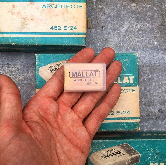 gomme mallat architecte ancienne vintage papeterie 1980