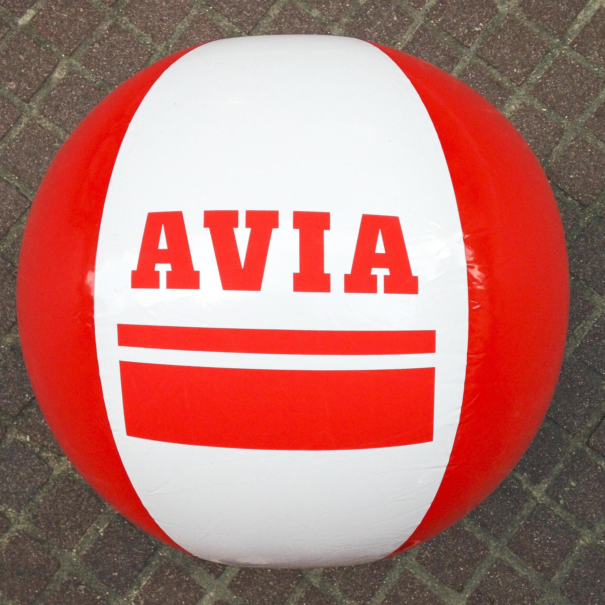 grand ballon publicitaire plage ancien vintage plastique avia garage 1990