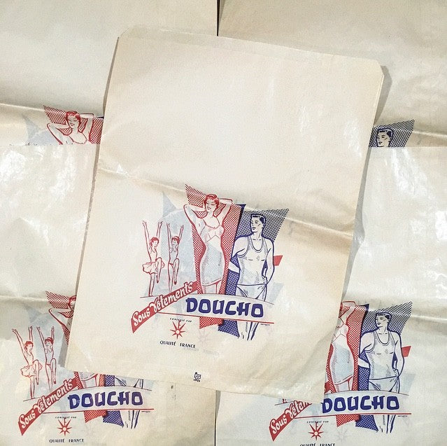 grand sachet sous vetements 1950 1960 droucho pyjamas fracasse