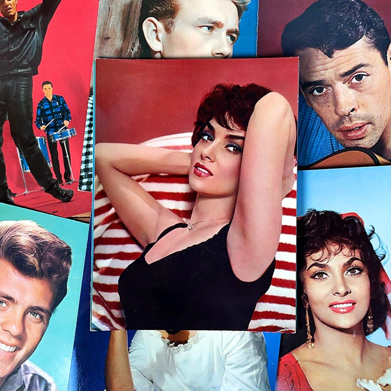 photo grande ancienne vintage vedette star de cinéma américaine hollywood 1950 1960 couleur