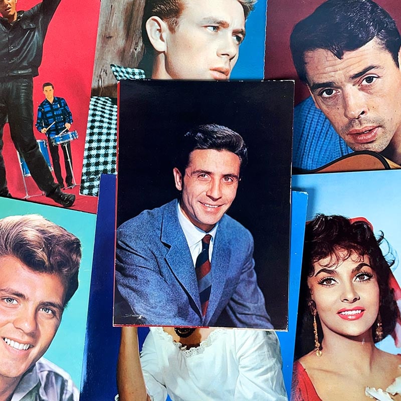 photo grande ancienne vintage vedette star de cinéma américaine hollywood 1950 1960 couleur