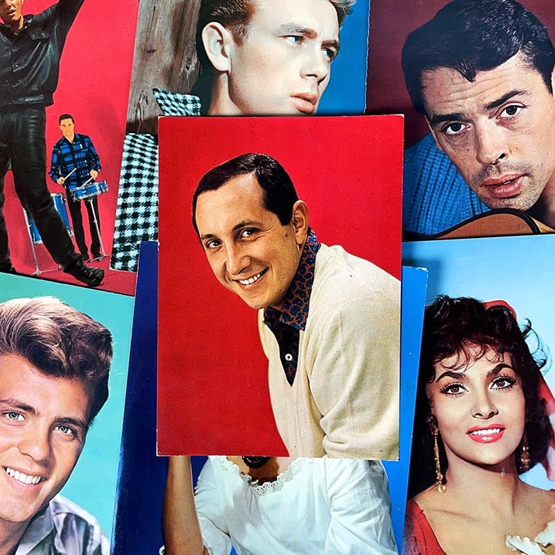 photo grande ancienne vintage vedette star de cinéma américaine hollywood 1950 1960 couleur