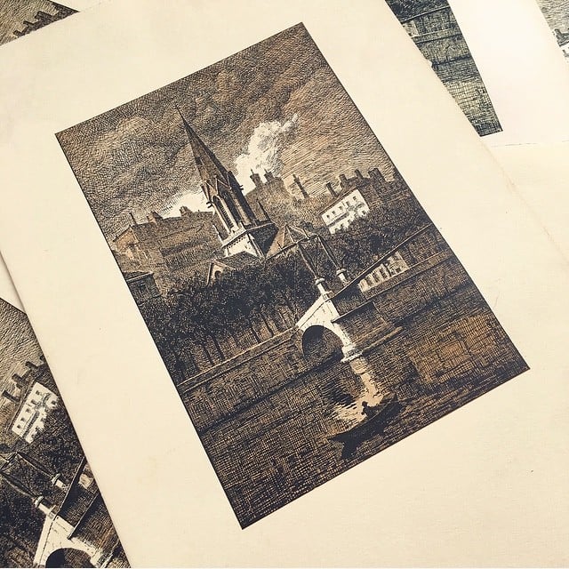 gravure image noir et blanc ancienne ancien stock imprimerie impression lyon vieux lyon 1930 st georges fourvière