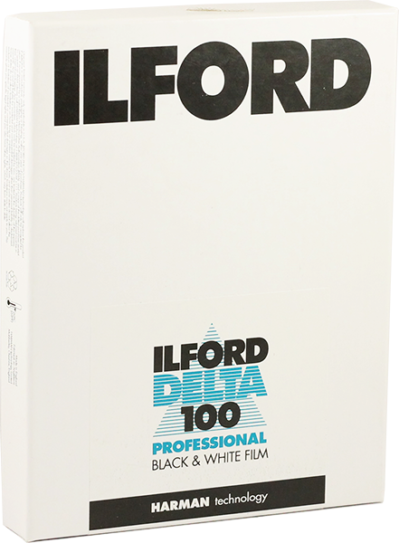 ilford delta 100 plan film 4x5 inch argentique negatif noir et blanc 25