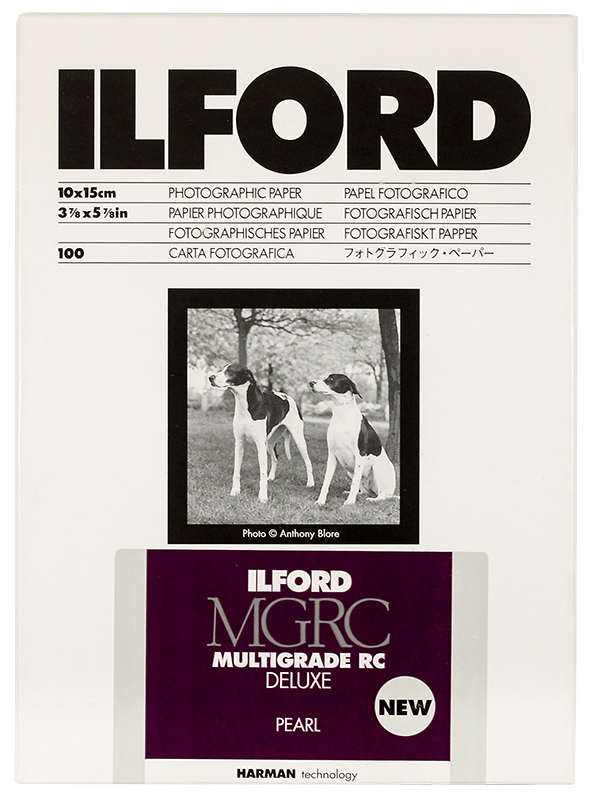 ilford mgrc multigrade perlé 10 15cm 100 feuilles deluxe rc résine couchée tirage papier argentique noir et blanc