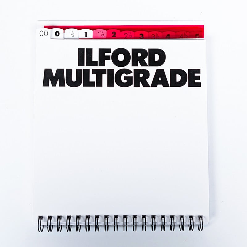 ilford multigrade set 12 filtres papier photo noir et blanc tirage argentique agrandisseur filtre de contraste