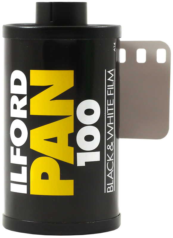 ilford pan 100 iso asa panchromatique noir et blanc film argentique photographie vintage négatif 35mm 135