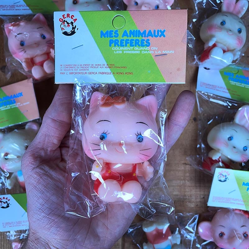 animal pouet pouet emballage plastique jeu jouet de fete forraine forain ancien vintage 1990